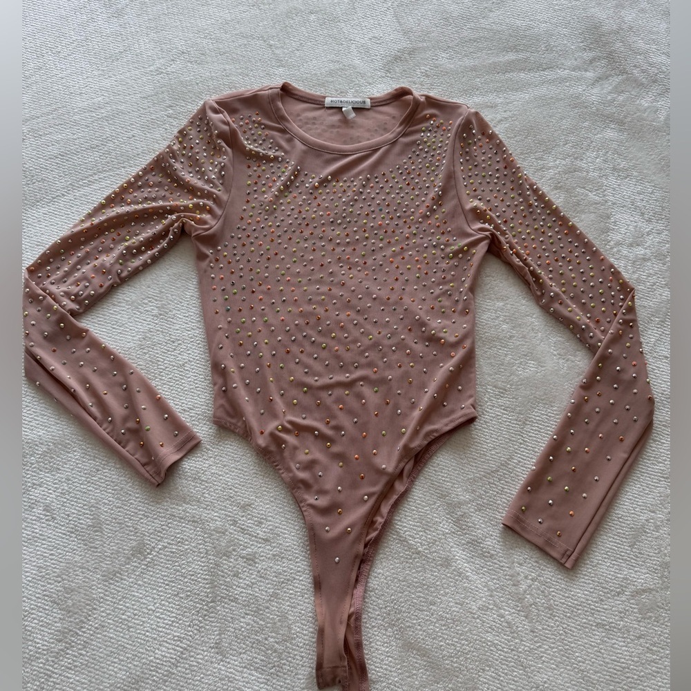 Rhinestones Bodysuit